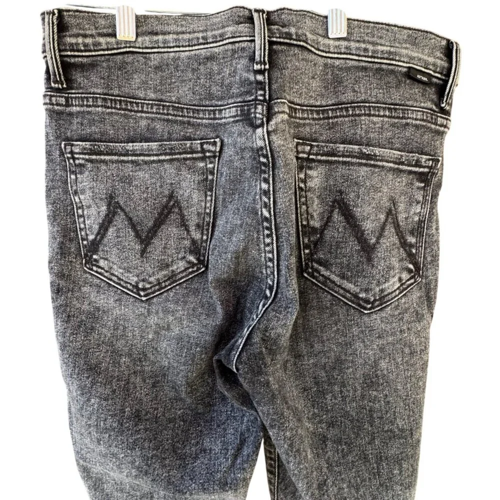MOTHER Gray Washed Skinny Jeans - Picture 4 of 16